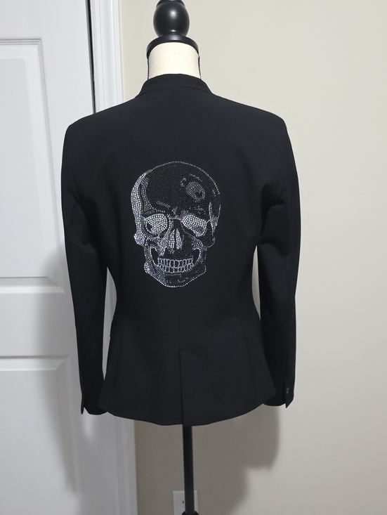 Hipchik Jackets & Blazers - Hipchik Couture Embellished Rhinestone  Skull Blazer Black S M
